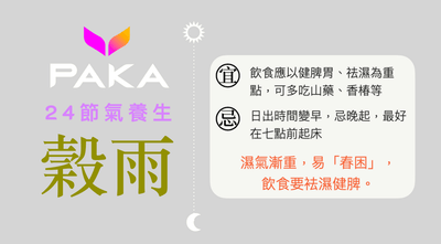 PAKA 24節氣養生 ~ 穀雨