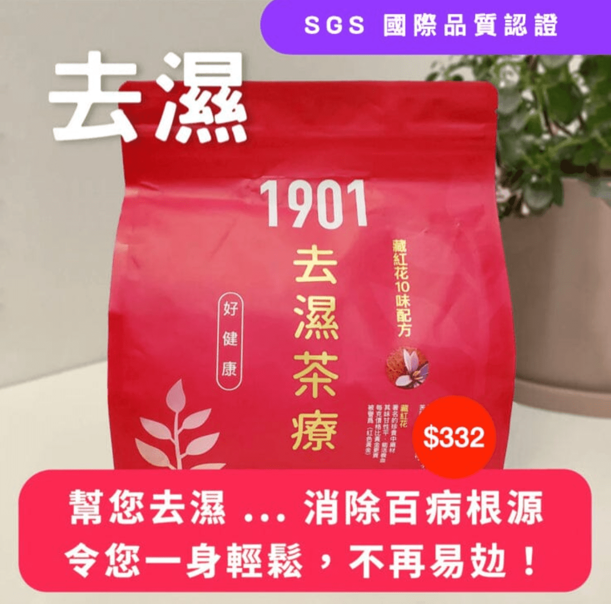 PAKA 養生【去濕茶療】🤗 $390 ~ 今日購買 自動再85折 : 1 袋只需 $332 Functional Tea 1901 